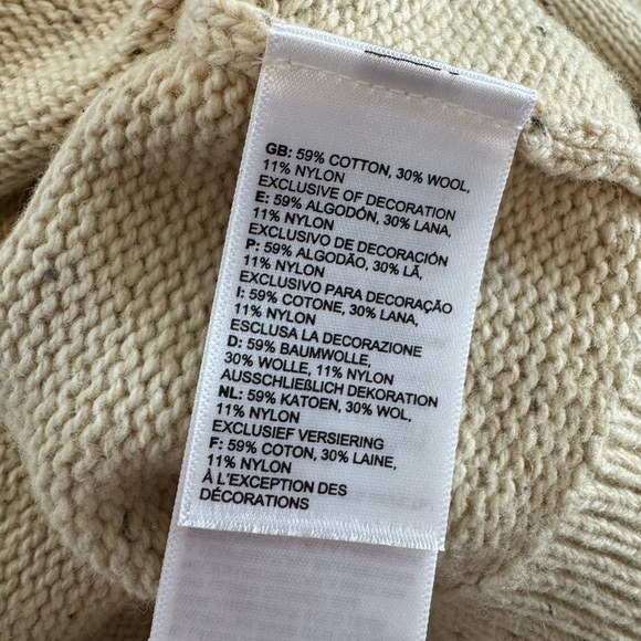 NWT Rare Brown Label The North Face Wool Berkeley Sweater Bleach Sands in Medium - Picture 5 of 5